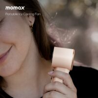 Momax รุ่น 1°Go Portable Handheld High Speed Fan - พัดลมมือถือ - สี Sandstone