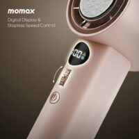 Momax รุ่น 1°Go Portable Handheld High Speed Fan - พัดลมมือถือ - สี Sandstone