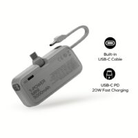 Momax รุ่น 1-Power Mini หัวชาร์จ USB-C - พาวเวอร์แบงค์ความจุ 5000 mAh - สี White