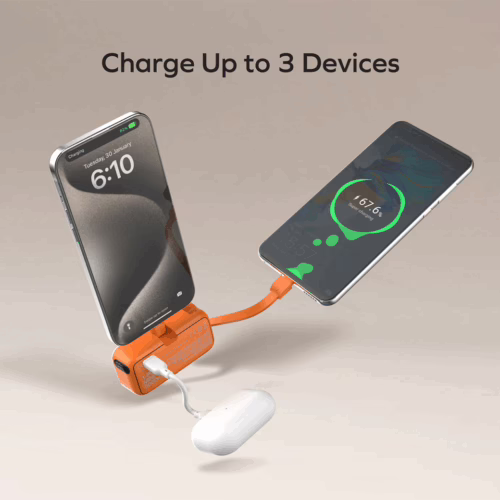 Momax รุ่น 1-Power Mini หัวชาร์จ USB-C - พาวเวอร์แบงค์ความจุ 5000 mAh - สี White