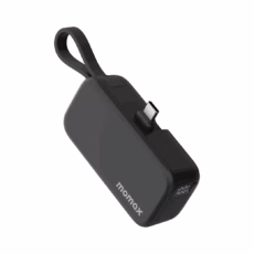 Momax รุ่น 1-Power Mini หัวชาร์จ USB-C - พาวเวอร์แบงค์ความจุ 5000 mAh - สี Black