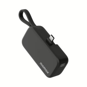 Momax รุ่น 1-Power Mini หัวชาร์จ USB-C - พาวเวอร์แบงค์ความจุ 5000 mAh - สี Black