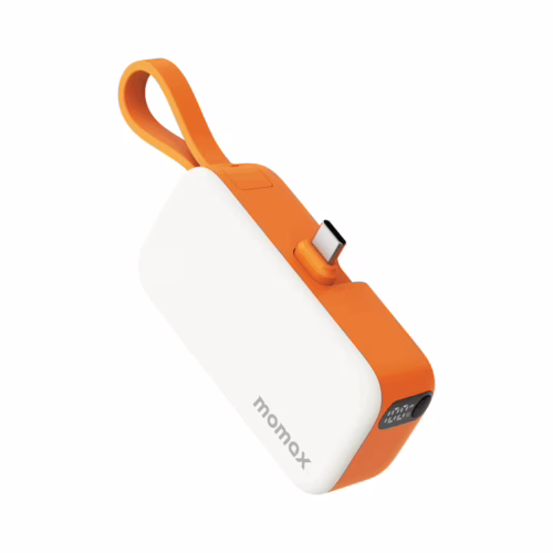 Momax รุ่น 1-Power Mini หัวชาร์จ USB-C - พาวเวอร์แบงค์ความจุ 5000 mAh - สี Orange