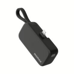 Momax รุ่น 1-Power Mini หัวชาร์จ Lightning - พาวเวอร์แบงค์ความจุ 5000 mAh - สี Black
