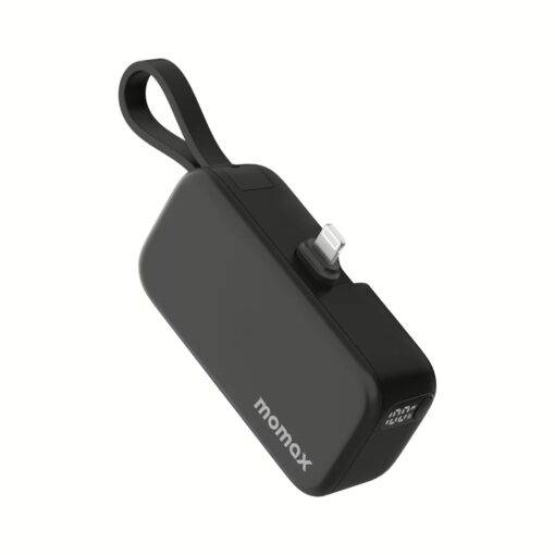 Momax รุ่น 1-Power Mini หัวชาร์จ Lightning - พาวเวอร์แบงค์ความจุ 5000 mAh - สี Black