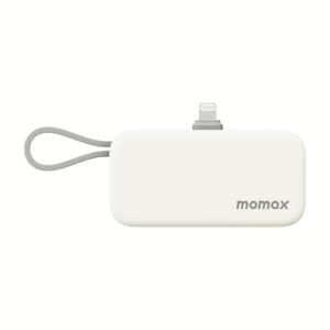 Momax รุ่น 1-Power Mini หัวชาร์จ Lightning - พาวเวอร์แบงค์ความจุ 5000 mAh - สี White