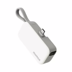 Momax รุ่น 1-Power Mini หัวชาร์จ USB-C - พาวเวอร์แบงค์ความจุ 5000 mAh - สี White