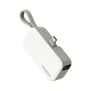 Momax รุ่น 1-Power Mini หัวชาร์จ USB-C - พาวเวอร์แบงค์ความจุ 5000 mAh - สี White
