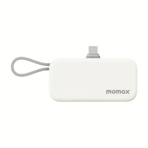 Momax รุ่น 1-Power Mini หัวชาร์จ USB-C - พาวเวอร์แบงค์ความจุ 5000 mAh - สี White