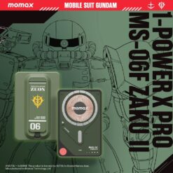 Momax รุ่น 1-Power X Pro with Stand (5000mAh) - พาวเวอร์แบงค์ไร้สาย+Built-in USB-C - สี MS-06F-Green (Limited Edition)