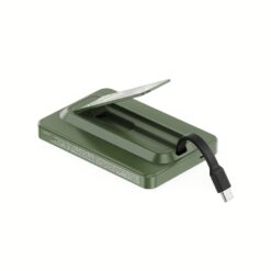 Momax รุ่น 1-Power X Pro with Stand (5000mAh) - พาวเวอร์แบงค์ไร้สาย+Built-in USB-C - สี MS-06F-Green (Limited Edition)