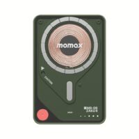 Momax รุ่น 1-Power X Pro with Stand (5000mAh) - พาวเวอร์แบงค์ไร้สาย+Built-in USB-C - สี MS-06F-Green (Limited Edition)
