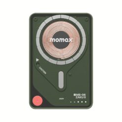 Momax รุ่น 1-Power X Pro with Stand (5000mAh) - พาวเวอร์แบงค์ไร้สาย+Built-in USB-C - สี MS-06F-Green (Limited Edition)