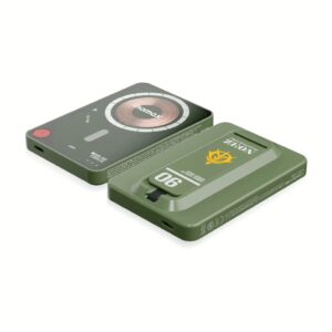 Momax รุ่น 1-Power X Pro with Stand (5000mAh) - พาวเวอร์แบงค์ไร้สาย+Built-in USB-C - สี MS-06F-Green (Limited Edition)