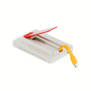 Momax รุ่น 1-Power X Pro with Stand (5000mAh) - พาวเวอร์แบงค์ไร้สาย+Built-in USB-C - สี RX-78-2-White (Limited Edition)