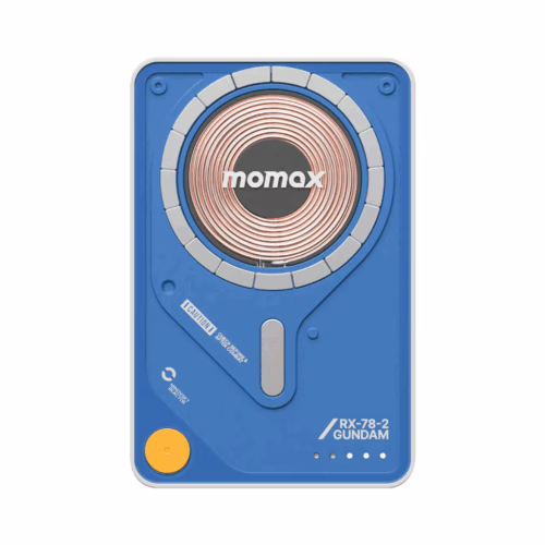 Momax รุ่น 1-Power X Pro with Stand (5000mAh) - พาวเวอร์แบงค์ไร้สาย+Built-in USB-C - สี RX-78-2-White (Limited Edition)