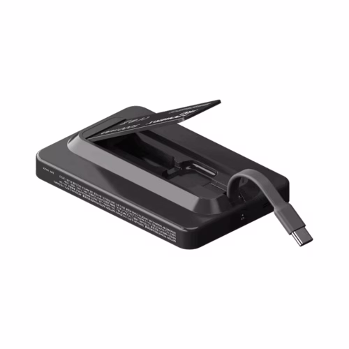 Momax รุ่น 1-Power X Pro with Stand (5000mAh) - พาวเวอร์แบงค์ไร้สาย+Built-in USB-C - สี Black