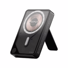 Momax รุ่น 1-Power X Pro+ with Stand (10000mAh) - พาวเวอร์แบงค์ไร้สาย+Built-in USB-C - สี Black