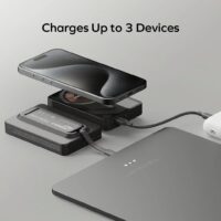 Momax รุ่น 1-Power X Pro+ with Stand (10000mAh) - พาวเวอร์แบงค์ไร้สาย+Built-in USB-C - สี Green