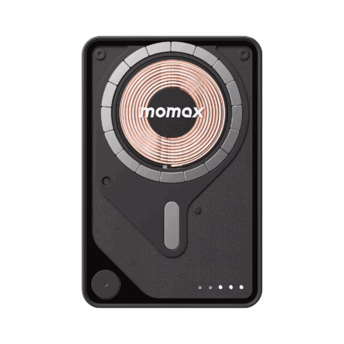 Momax รุ่น 1-Power X Pro+ with Stand (10000mAh) - พาวเวอร์แบงค์ไร้สาย+Built-in USB-C - สี Black