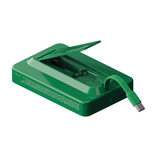 Momax รุ่น 1-Power X Pro+ with Stand (10000mAh) - พาวเวอร์แบงค์ไร้สาย+Built-in USB-C - สี Green