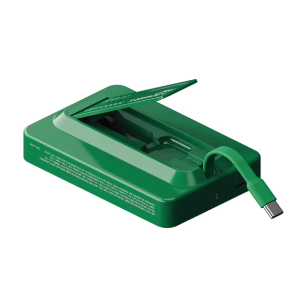 Momax รุ่น 1-Power X Pro+ with Stand (10000mAh) - พาวเวอร์แบงค์ไร้สาย+Built-in USB-C - สี Green