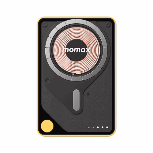 Momax รุ่น 1-Power X Pro+ with Stand (10000mAh) - พาวเวอร์แบงค์ไร้สาย+Built-in USB-C - สี Yellow