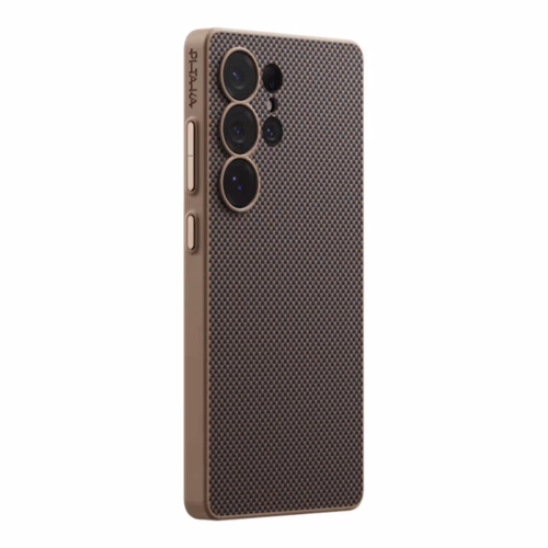 Pitaka รุ่น PIN Button - เคส Galaxy S25 Ultra - สี Black/Gold