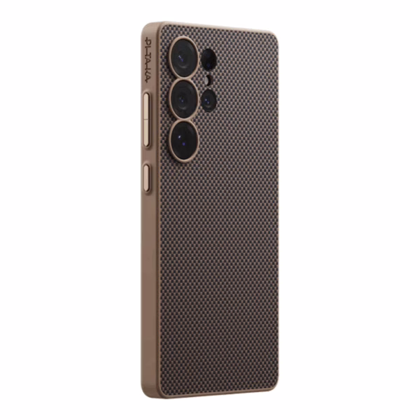 Pitaka รุ่น PIN Button - เคส Galaxy S25 Ultra - สี Black/Gold