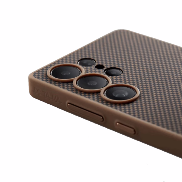 Pitaka รุ่น PIN Button - เคส Galaxy S25 Ultra - สี Black/Gold