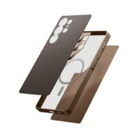 Pitaka รุ่น PIN Button - เคส Galaxy S25 Ultra - สี Black/Gold