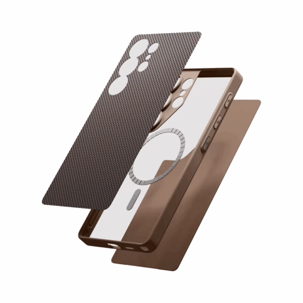 Pitaka รุ่น PIN Button - เคส Galaxy S25 Ultra - สี Black/Gold