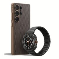 Pitaka รุ่น PIN Button - เคส Galaxy S25 Ultra - สี Black/Gold