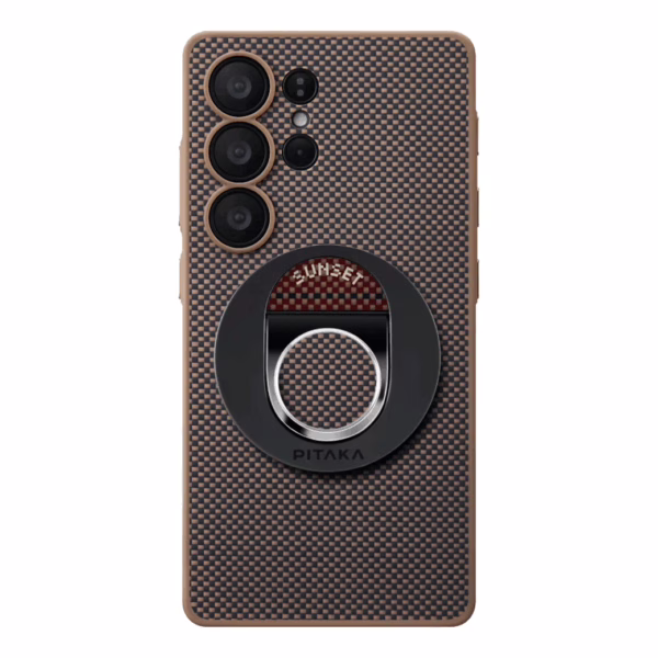 Pitaka รุ่น PIN Button - เคส Galaxy S25 Ultra - สี Black/Gold