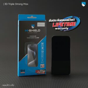 Hishield รุ่น 3D Triple Strong Max - ฟิล์มกระจก iPhone 16 Pro Max 15 Hishield รุ่น 3D Triple Strong Max - ฟิล์มกระจก iPhone 16 Pro Max