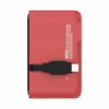 Momax หัวชาร์จ+หัวแปลงปลั๊กไฟ รุ่น 1-World+ Flow 4-Port 35W พร้อมสาย USB-C ในตัว - ลาย MS-06S-Red