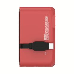 Momax หัวชาร์จ+หัวแปลงปลั๊กไฟ รุ่น 1-World+ Flow 4-Port 35W พร้อมสาย USB-C ในตัว - ลาย MS-06S-Red