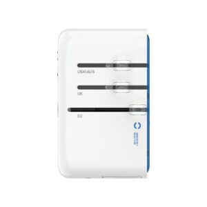 Momax หัวชาร์จ+หัวแปลงปลั๊กไฟ รุ่น 1-World+ Flow 4-Port 35W พร้อมสาย USB-C ในตัว - ลาย RX-78-2-White