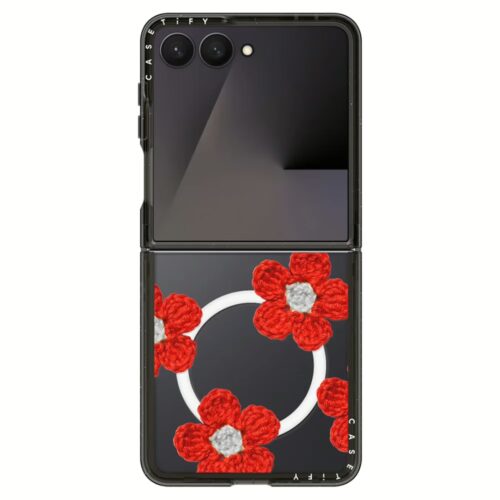 Casetify รุ่น Impact Case with Magnetic - เคส Galaxy Z Flip 7 - ลาย Chrochet Red - Image 2