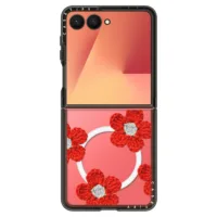 Casetify รุ่น Impact Case with Magnetic - เคส Galaxy Z Flip 7 - ลาย Chrochet Red