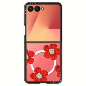 Casetify รุ่น Impact Case with Magnetic - เคส Galaxy Z Flip 7 - ลาย Chrochet Red