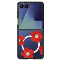 Casetify รุ่น Impact Case with Magnetic - เคส Galaxy Z Flip 7 - ลาย Chrochet Red