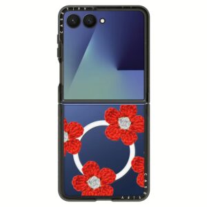 Casetify รุ่น Impact Case with Magnetic - เคส Galaxy Z Flip 7 - ลาย Chrochet Red