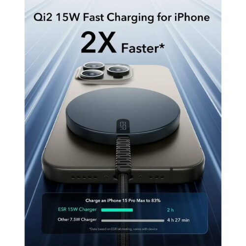 ESR รุ่น Qi2 Mini Wireless Charger (Halolock) - แท่นชาร์จไร้สาย - สี Black - Image 4