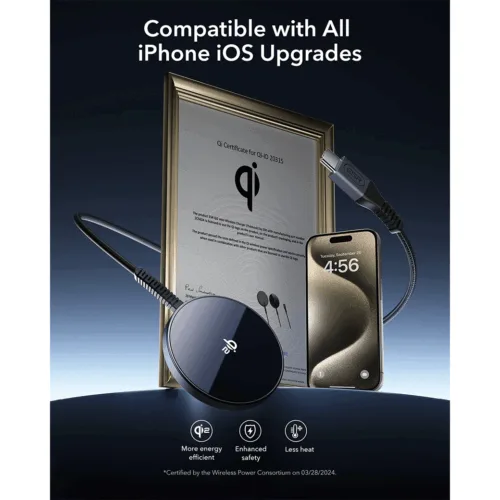 ESR รุ่น Qi2 Mini Wireless Charger (Halolock) - แท่นชาร์จไร้สาย - สี Black