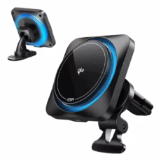 ESR รุ่น Qi2 Wireless Car Charger with CryoBoost (HaloLock) - แท่นชาร์จไร้สายในรถ - สี Frosted Onyx