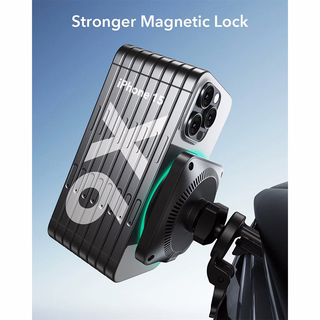 ESR รุ่น Qi2 Wireless Car Charger with CryoBoost (HaloLock) - แท่นชาร์จไร้สายในรถ - สี Frosted Onyx