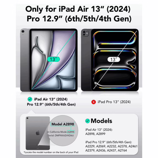 ESR รุ่น Rebound Magnetic Case - เคส iPad Air 13" (2025/2024) - สี Forest Green
