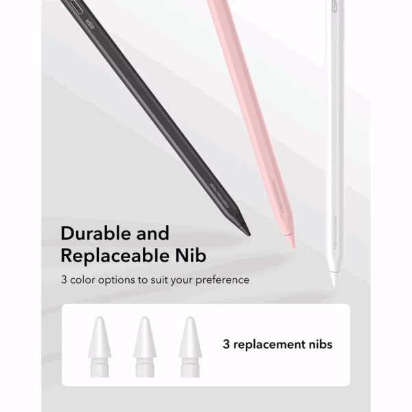 ESR รุ่น Geo Digital Pencil (Find My) - ปากกา iPad - สี Black