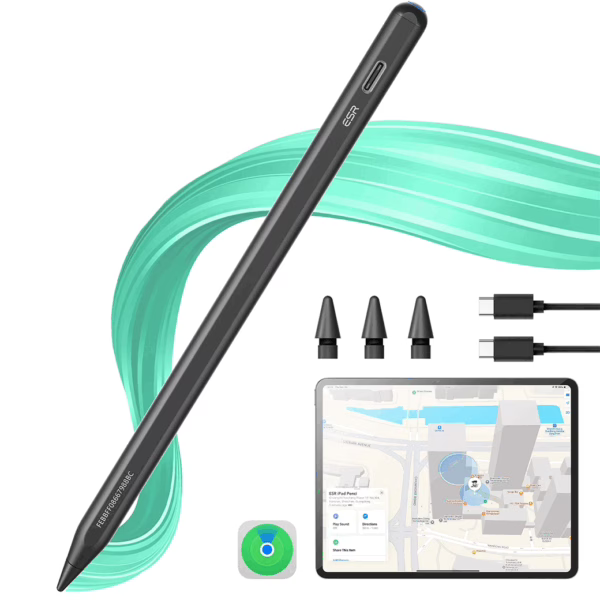 ESR รุ่น Geo Digital Pencil (Find My) - ปากกา iPad - สี Black